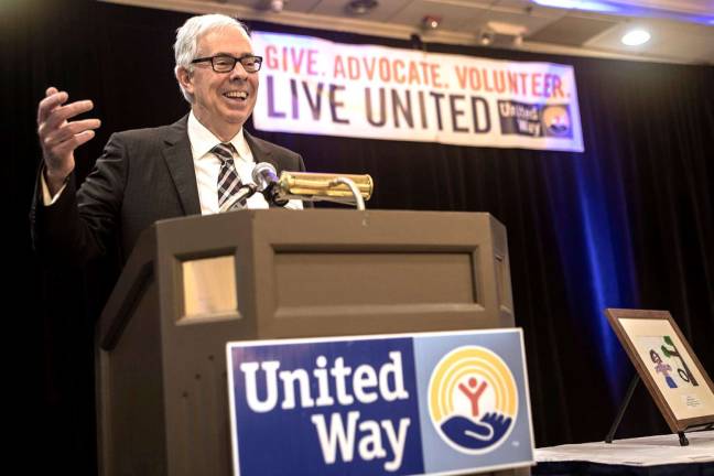 United Way Chief Executive Officer John Franklin addresses 450 leading industry executives at the 18th annual United Way Commercial Real Estate Network Legacy Luncheon.