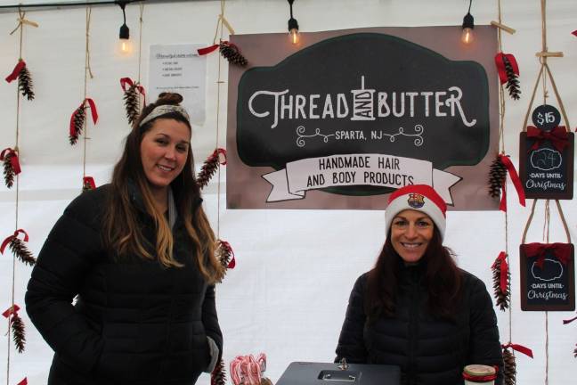 Lake Mohawk German Christmas Market 2018 Emma Matsinger and Courtney Kardos enjoyed "Amazing Sales" at their booth.