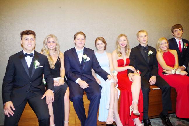 Prom night for Sparta High School From left are Stylianos Kroudis (17), Julia Czerhoniak (17), Devon McIntyre (18), Annie Burns (17), Julia Martinez (17), Barnie Wilkinson (18), Nina Levatino (17) and Oliver Sears (19).