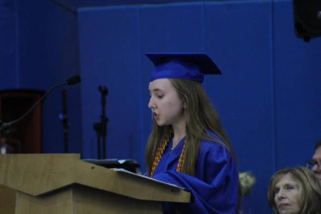 Pope John XXIII Regional High School graduation photos Alexandra Karanikas spoke during the commencement ceremony.