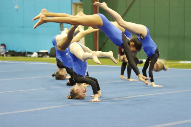 'Wild About Power' meet The Columbia Gymnastics team perform. Columbia Gymnastics is located in the state of Maryland.