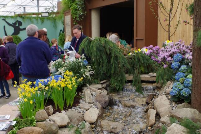 Springfest returns to county fairgrounds This waterfall is the creation of Wantage-based Erik Enterprises Landscaping.