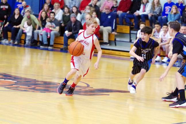 Sparta Stars win basketball tourney championship Lenape Valley's Braydon Coles on the move