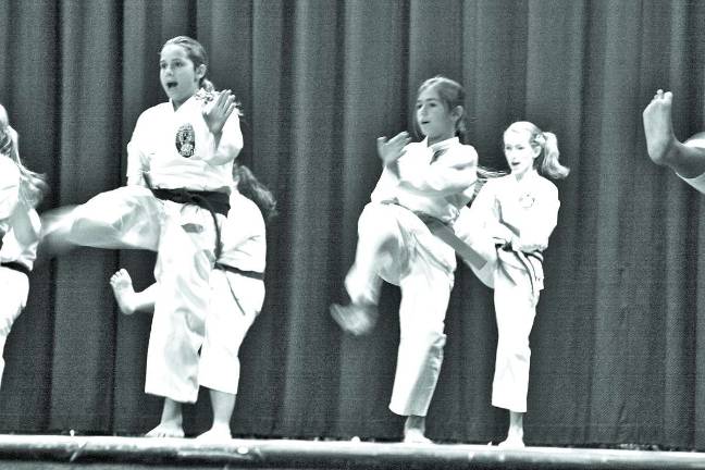 Girls, girls and more girls Self Defense demos.