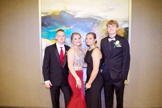 Prom night for Sparta High School Prom couples Steven DePasquale, Jess Esso, Carolyn Jacobs and Jake Vreeland.