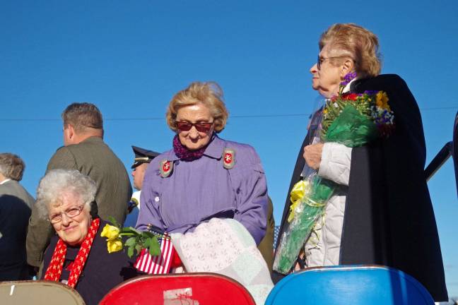 Sussex County veterans honored at fairgrounds At the far right, Hamburg resident and former Hamburg Senior's Club president Anna Mae Schurko, 85, was in the United States Cadet Nurse Corps during the World War II. She and the other ladies who served during the war were presented at first with yellow roses and then with bouquets of flowers near the end of the ceremonies.