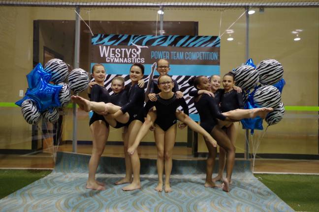 'Wild About Power' meet The Westys Gymnastics team in a creative pose. Westys Gymnastics is located in Franklin Borough, New Jersey.