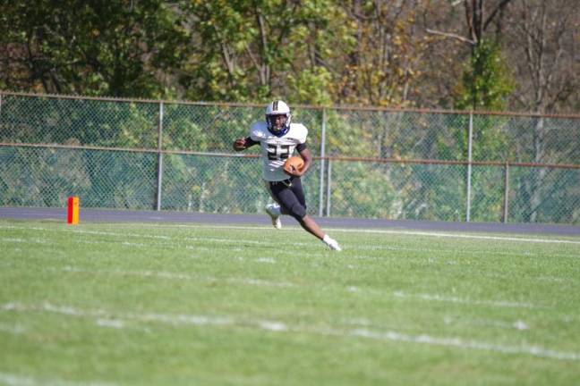 Sussex County Tech running back Chris Conyers is on the move during a kick return in the fourth quarter.