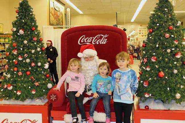 Santa comes to Stanhope Savana, Sabria, and Sierra Arfken (Newton)