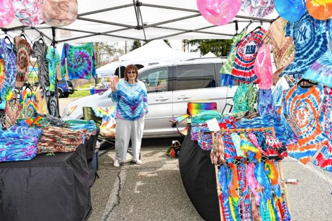 Susan Boleen of Soul Shine Tie Dyes in Hopatcong was among the 60 vendors.