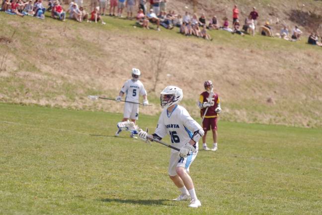 Summit tops Sparta in boys lacrosse Sparta's Patrick Milliken scooped up one ground ball.