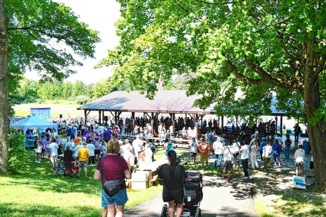 700 walk to change face of addiction Participants gather at the Firemen’s Memorial Park and Pavilion.