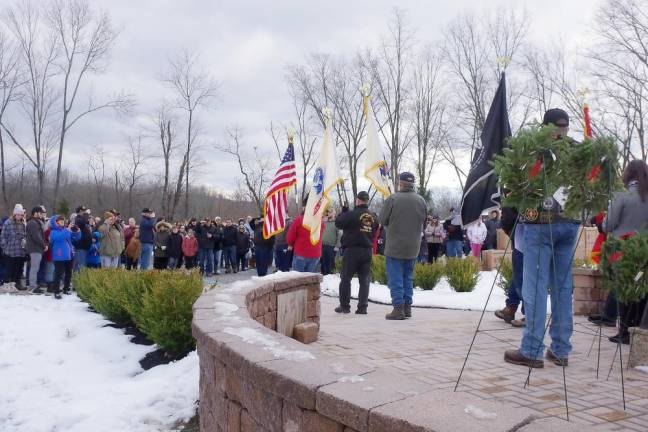 A representative of each branch of the military took part in the ceremony.