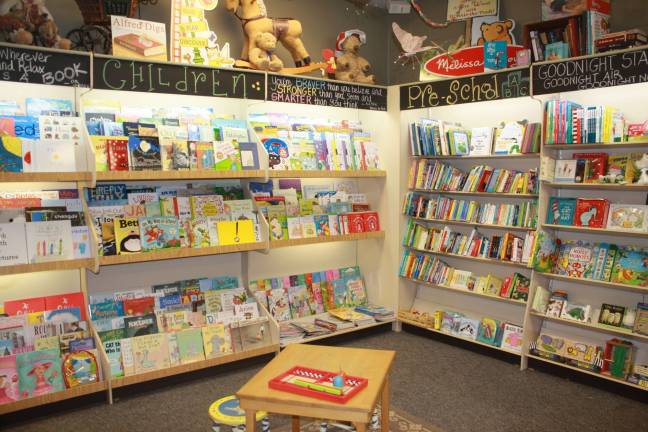 The children's section inside the store.
