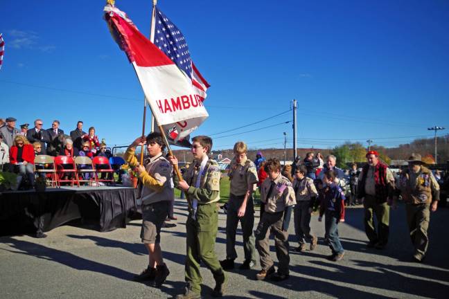 Sussex County veterans honored at fairgrounds Members of Hamburg Boy Scout Troop number 187.