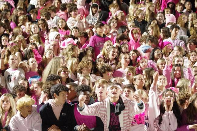 Spartans fans show their support during the game.