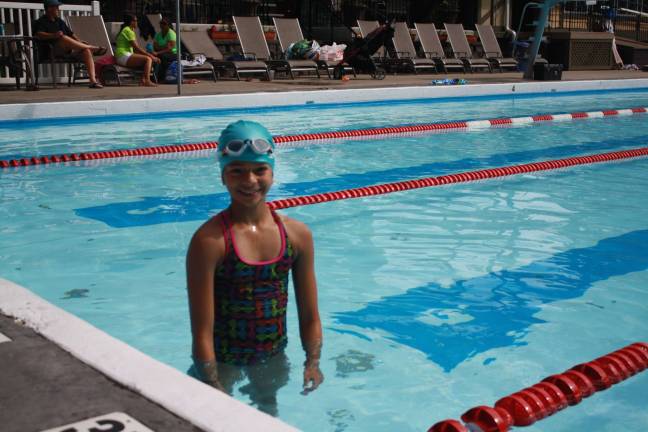 Participant Yasmeen Caswell, 12, swam 50 laps.