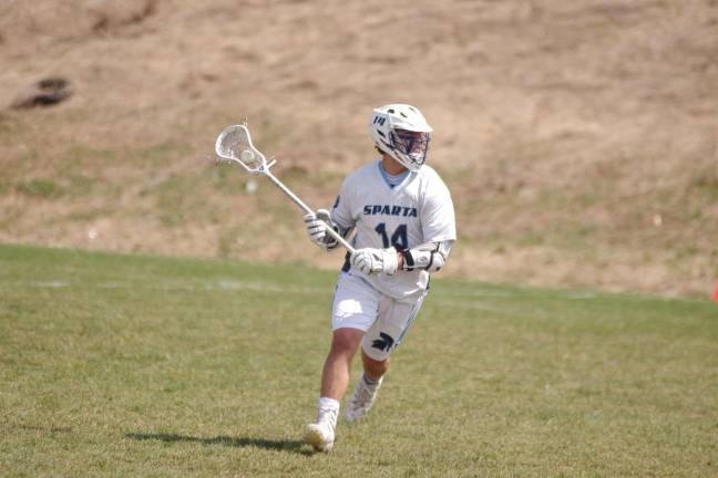 Summit tops Sparta in boys lacrosse Sparta's Stelios Kroudis scored three goals. He made Sparta HS lacrosse history as his three-goal game helped him set a career goal mark of 171, besting the old record of 169 held by Owen Mead, a 2016 graduate. Photos by George leroy Hunter