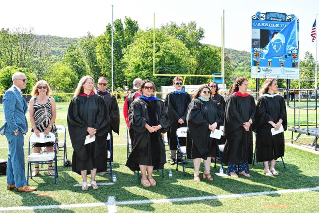 Photos: Sparta High School graduation Officials, including Mayor Neill Clark, left, and members of the Board of Education at the ceremony.