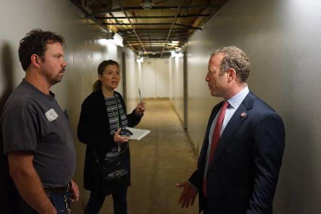 Gottheimer visits Brookside Terrace, calls for HUD to address fire codes U.S. Rep. Josh Gottheimer views damage that remains from the December 2018 fire in Brookside Terrace apartments.