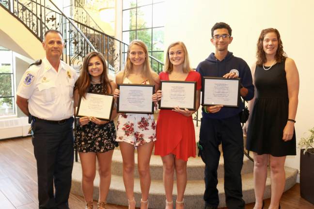 Sparta Ambulance Herb Orel Scholarship - John McChesney, Julianna Riehl, Katharine Campion, Kayla Edwards, Nadir Hassan, Allyson Wright