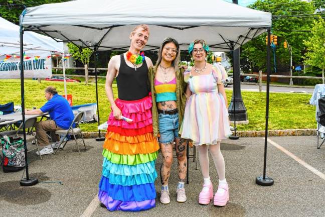 Photos: Sussex County Pride Celebration From left are Adam Hansen of Vernon, Audrey Talon and Indie Paradiso of Sparta.