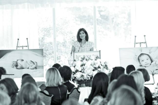 Mary Pat Christie honors Birth Haven Mary Pat Christie speaks to a crowd of 300 Birth Haven supporters