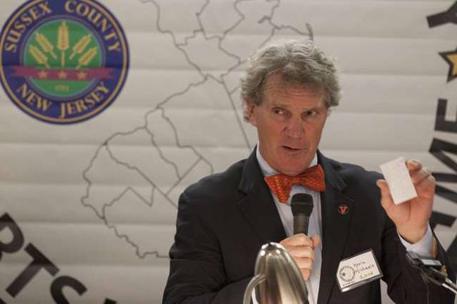 The chosen few Class of 2014 Kevin Michaels speaks during the ceremony after being inducted into the Sussex County Sports Hall of Fame Class of 2014.