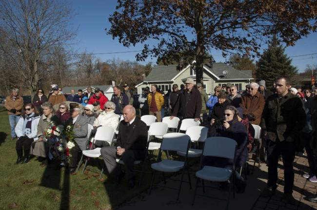 Veterans, officials and residents came out for the ceremony