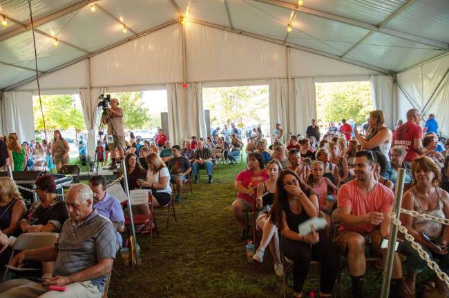 Miss Vernon chosen Queen of the Fair The audience filled the tent on the hot, muggy evening