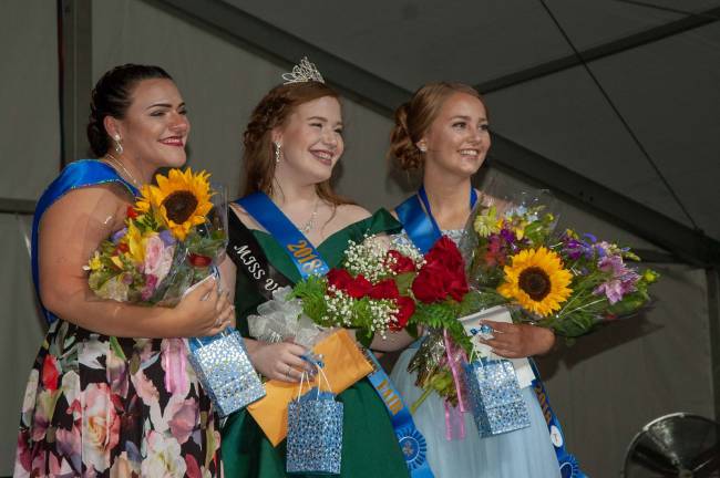 Miss Vernon chosen Queen of the Fair The 2018 Queen of the Fair 1st runner-up Miss Franklin Carmella Limon; Queen of the Fair Miss Vernon Blake Harrsch; and 2nd runner-up/Peoples Choice winner Miss Hampton Hannah MacMillan