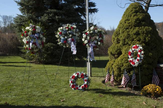 Wreaths honoring those who served