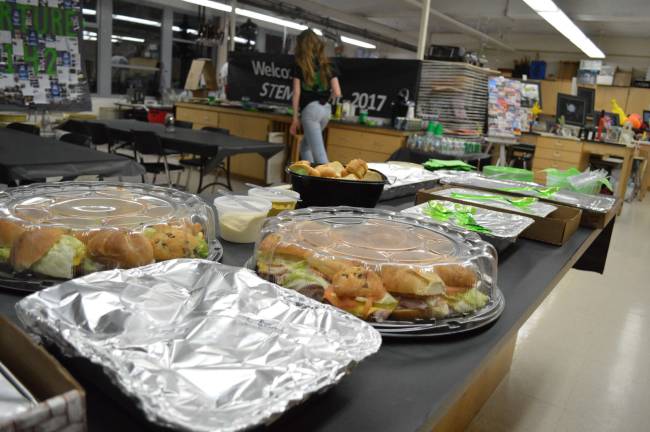 The banquet of food, donated by families and local businesses