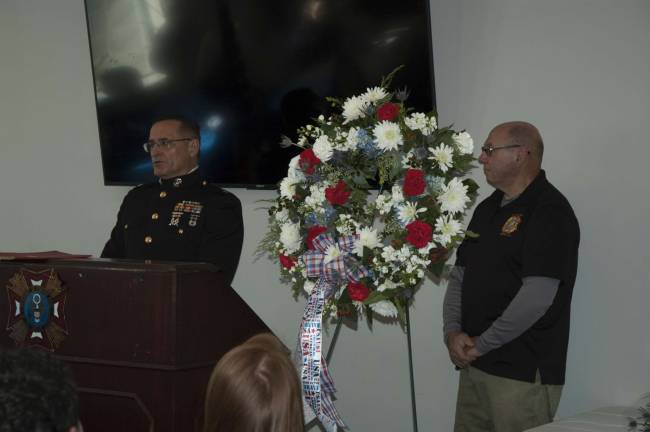 Retired Marine Lt. Colonel Dan Colfax made closing remarks