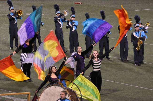 Marching Spartans win at competition Members of the Sparta High School Marching Band are pictured.