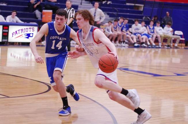 Lenape Valley's Troy Brennan dribbles the ball while Kittatinny's Dylan Modafferi tries to keep pace in the second half.