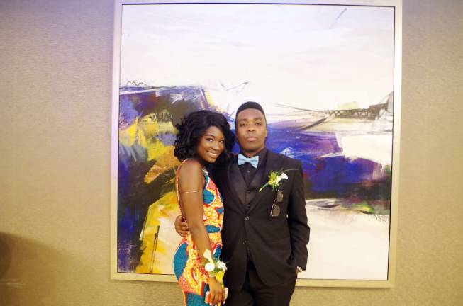 Prom night for Sparta High School Prom couple Vida Codjoe (18) and Nathaniel Barnorzo (20).
