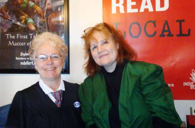 Pottermania comes to Newton Betsy Dewey and Catherine Cassidy of Black Dog Books, which became Flourish and Botts for the event. Photos by Meghan Byers