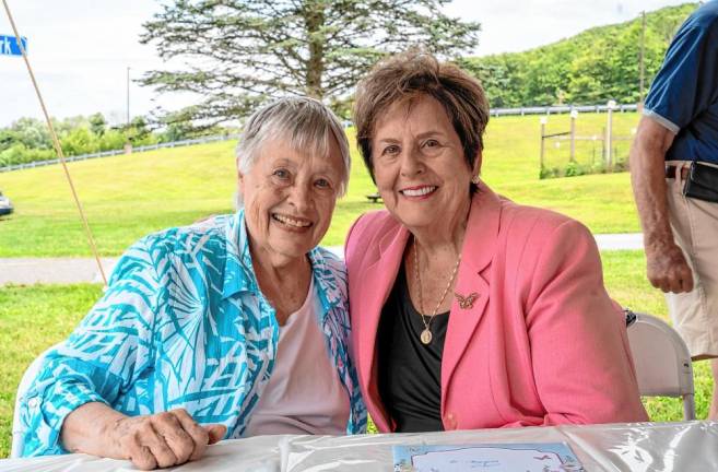 Photos: 80th birthday party Marjorie Strohsahl, right, with Marilyn Van Kirk Mull, who was the last member of the Van Kirk family to live in the building that houses the Sparta Historical Society’s museum.