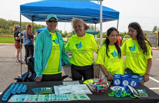 Photos: Earth Day Fair Susan Knauss, Julie Hurley, Sophia Lin and Julia Maglaras of the of the Lake Mohawk Preservation Foundation.