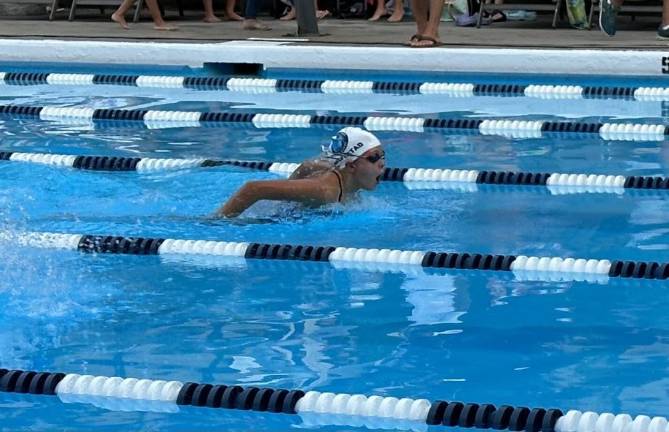 Swim team undefeated this season Anja Wespestad swims in the Lake Mohawk Pool earlier this summer. (Photo provided)