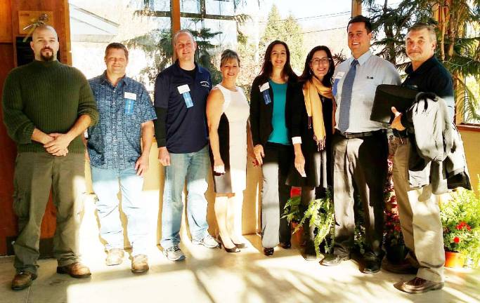 Sussex County Chamber of Commerce welcomes new members From left, Gordon Geerhart, Milk Street Distillery; Mike Geerhart, Milk Street Distillery; David Ferguson, Valley Paint & Hardware; Tammie Horsfield, Sussex County Chamber of Commerce; Valerie A. Jashi, CPA; Michelle Travers, Master Bookkeeping Solutions; Dr. William Holdsworth, Pain Relief Chiropractic; and Michael Mandzik, New Jersey’s Clean Energy Program.