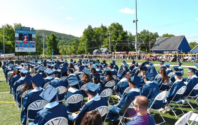Photos: Sparta High School graduation The Sparta High School Class of 2025 watches the graduation ceremony Friday, June 20. (Photo by Maria Kovic)
