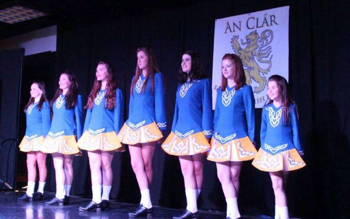 Irish dance school leaps into summer An Clar dancers at the annual dinner dance. From left, Nora, Kassie, Maura, Morgan, Isabella, Bridget and Elizabeth