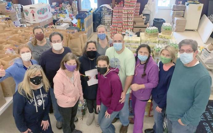 Packing day for Sparta Ecumenical Food Pantry's Christmas program