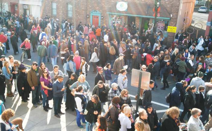 Pottermania comes to Newton People, often in Potter garbed, poured into Newton