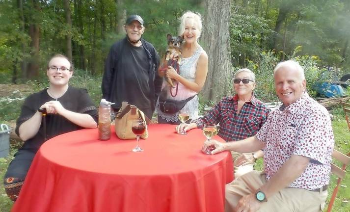 From left: Ilian Lialay, Allan Kaplan, Wendy Stuart with Nugget, Ronny Whyte, and Stephen Conte (Photo by Frances Ruth Harris)