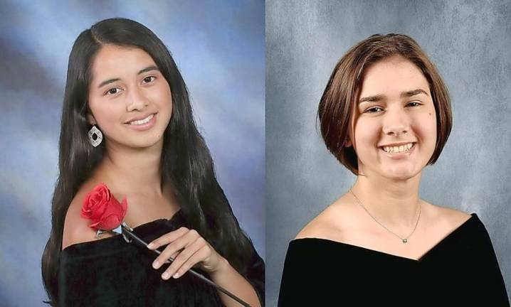 L-R: Scholarship winners Sarah Bargfrede and Zoe Rizzo