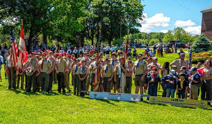 Photos: Memorial Day Parade Scouts at the Memorial Day ceremony.