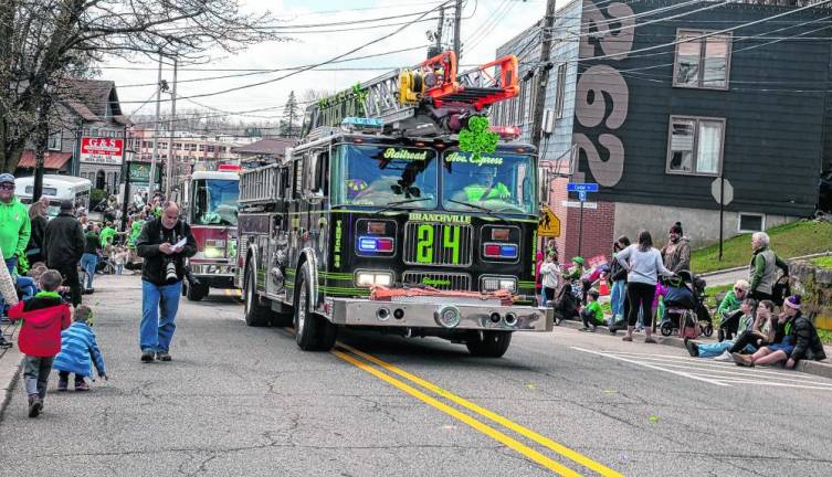 Branchville firefighters were among the departments participating in the parade.